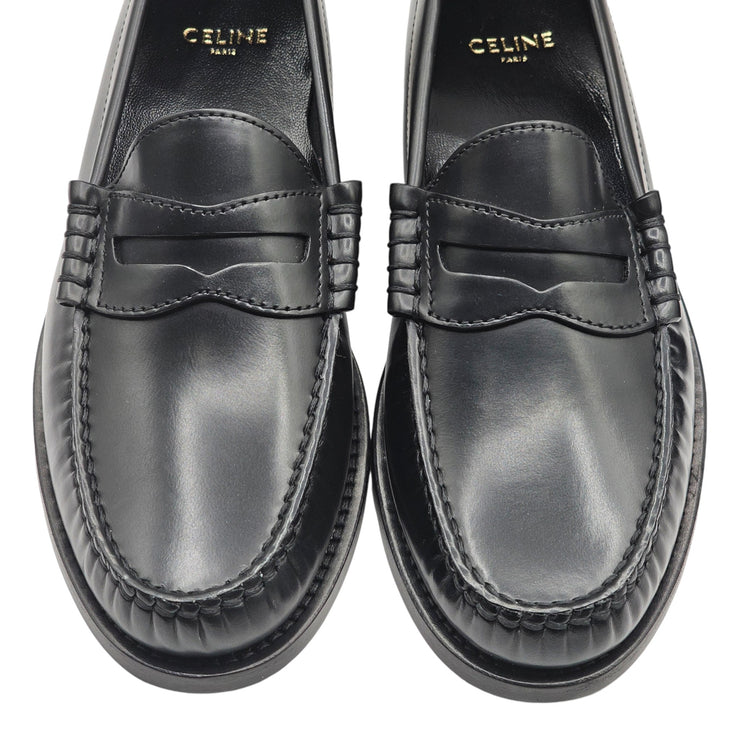 Celine Luco Loafers - Leather - Black - 38.5