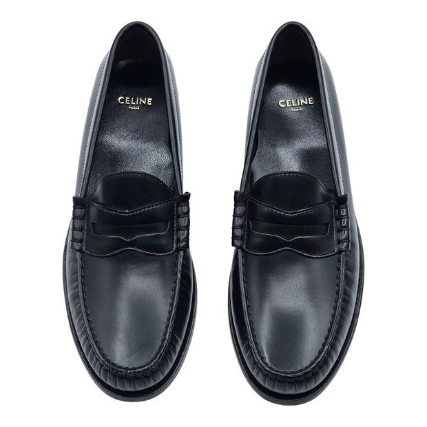 Celine Luco Loafers - Leather - Black - 38.5