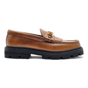 Celine Margaret Triomphe Chunky Loafers - Leather - Brown - 36