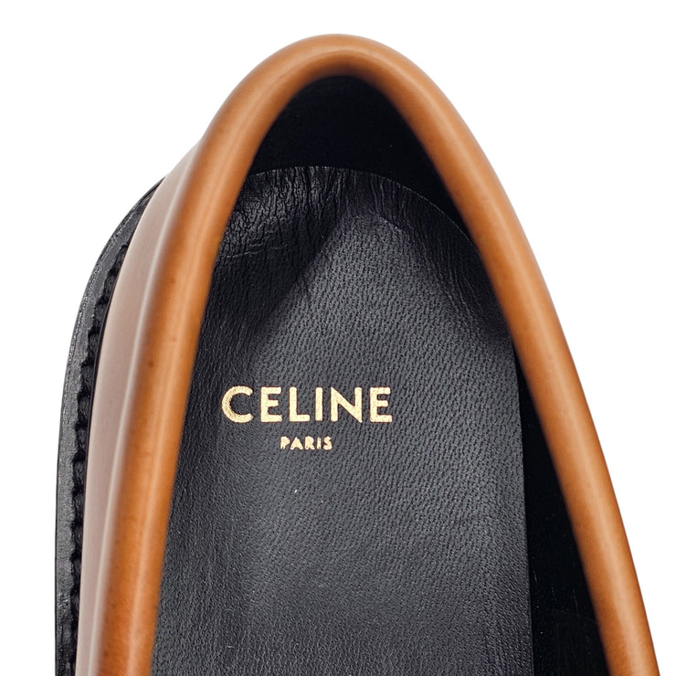 Celine Margaret Triomphe Chunky Loafers - Leather - Brown - 36