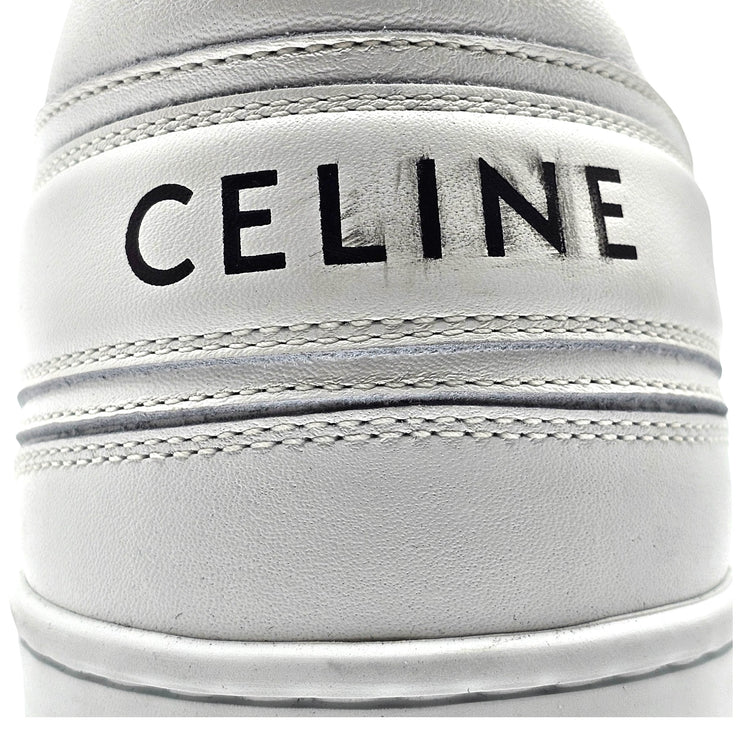 Celine Trainer Low Top Leather Sneakers in White size 44