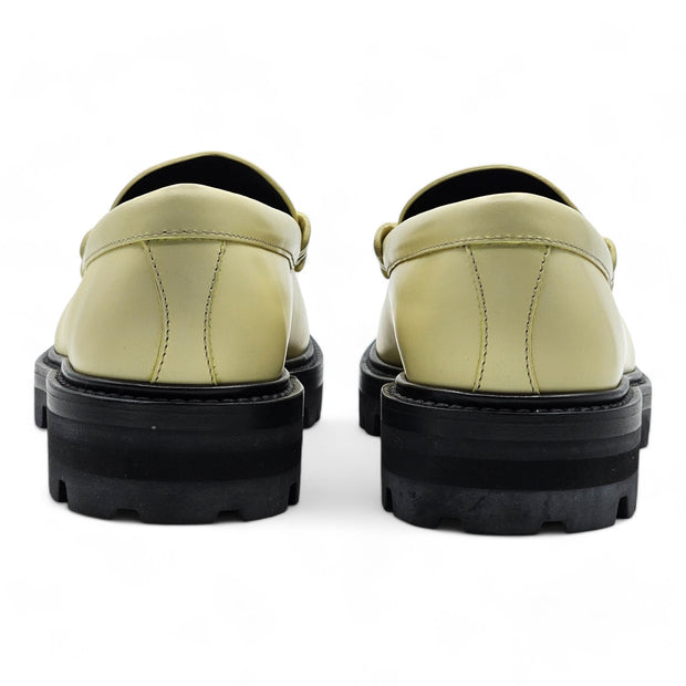 Celine Margaret Loafer With Triomphe Chain Polished Bull Leather in Yellow 37.5