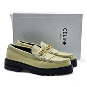 Celine Margaret Loafer With Triomphe Chain Polished Bull Leather in Yellow 37.5