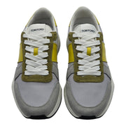 Tom Ford Jagga Sneakers - Leather-Trimmed Suede and Mesh - Gray - 6