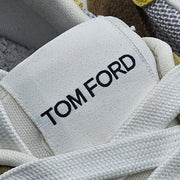 Tom Ford Jagga Sneakers - Leather-Trimmed Suede and Mesh - Gray - 6