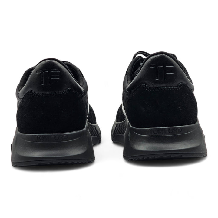 Tom Ford Jagga Sneakers - Leather-Trimmed Suede and Mesh - Black 7