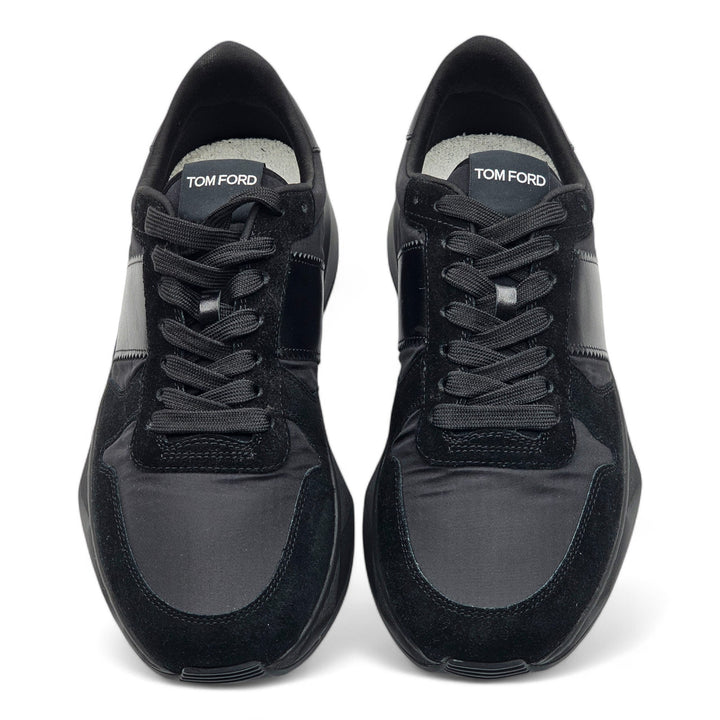 Tom Ford Jagga Sneakers - Leather-Trimmed Suede and Mesh - Black 7