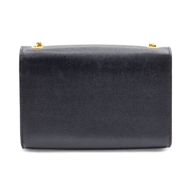 Saint Laurent Kate Grain de Poudre Small Shoulder Bag in Black