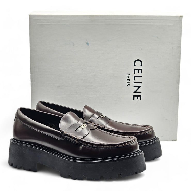 Celine Penny Chunky Loafers - Leather - Brown - 41