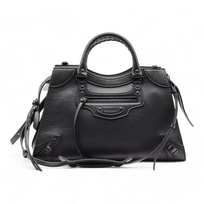 Balenciaga Neo Classic City Leather Top-Handle Bag in Black