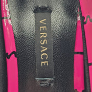 Versace Logo Signature 100 mm Pumps - Patent Leather - Pink - 37.5