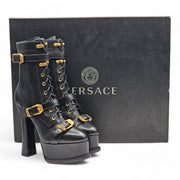 Versace Platform Ankle Booties - Nappa Leather - Black - Size 35.5