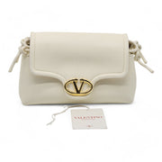 Valentino Mini VLOGO East/West Shoulder Bag - Leather - Ivory