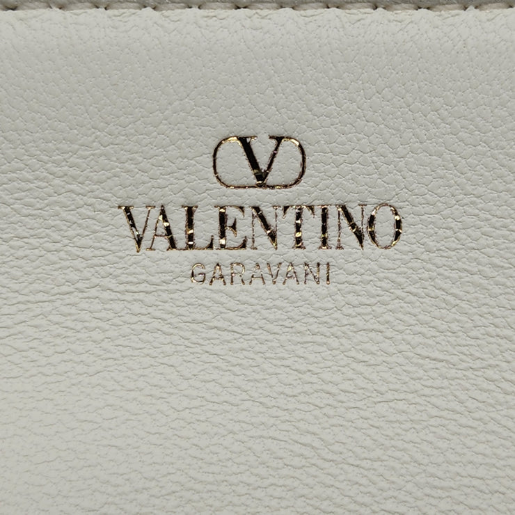 Valentino Mini VLOGO East/West Shoulder Bag - Leather - Ivory