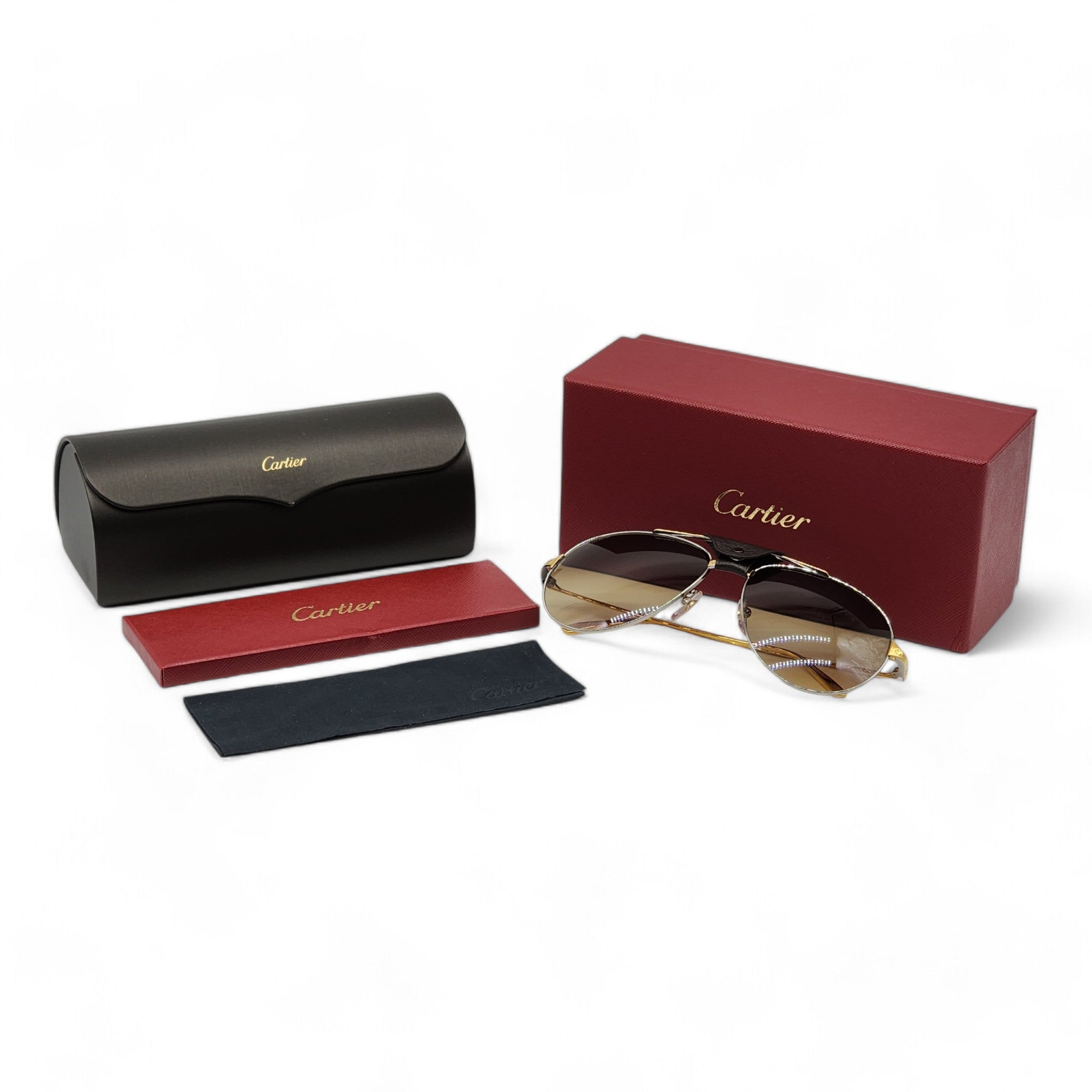 Cartier Santos de Cartier Sunglasses - Gold – MAC AND LOU