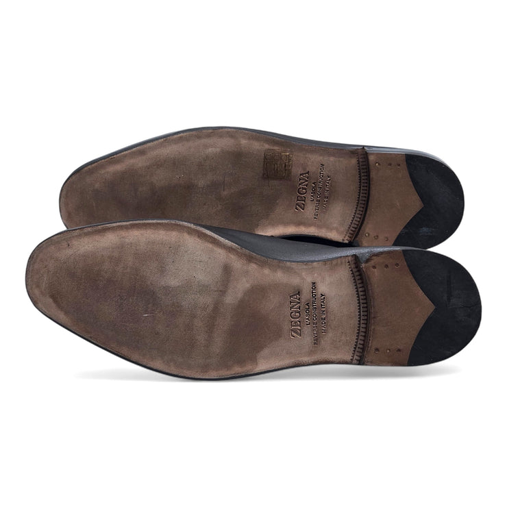 Zegna L'Asola Penny Loafers - Leather - Dark Brown