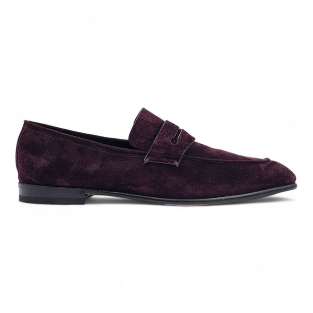 Zegna L'Asola Penny Loafers - Suede - Burgundy