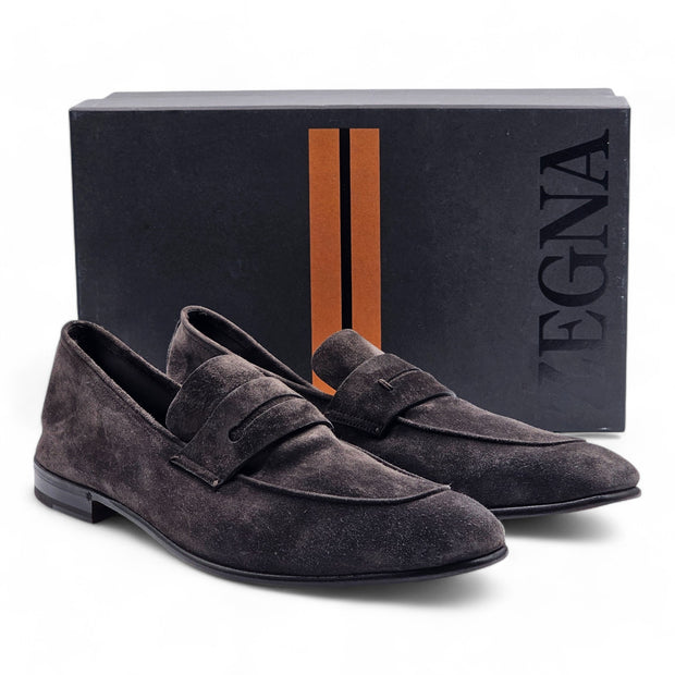 Zegna L'Asola Penny Loafers - Suede - Brown