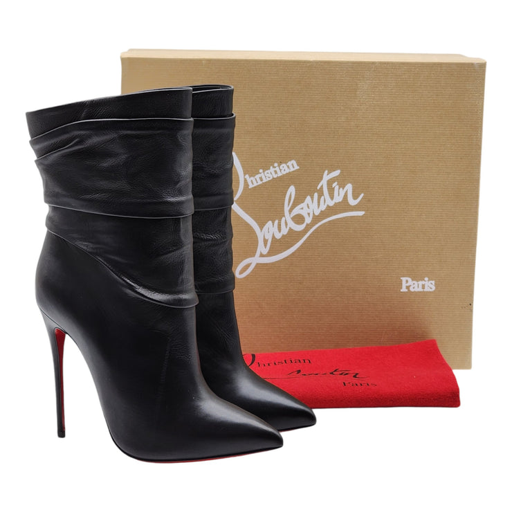 Christian Louboutin Ishtar 120mm Stiletto Boots - Leather - Black 36.5