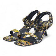 Versace Jeans Couture Fiona Heeled Sandals - Black & Gold 38