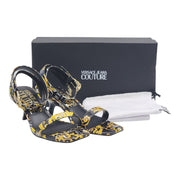 Versace Jeans Couture Fiona Heeled Sandals - Black & Gold 38