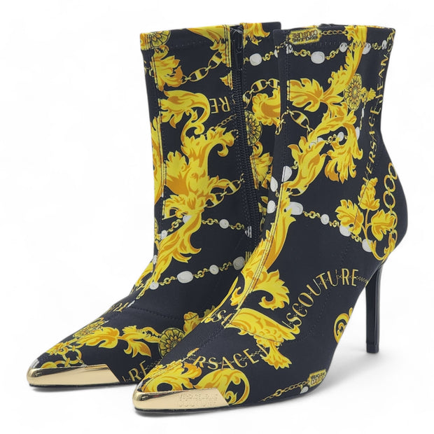 Versace Jeans Couture Scarlett Boots 90mm - Fabric - Black & Gold 38