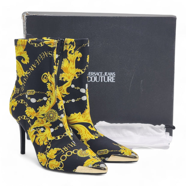 Versace Jeans Couture Scarlett Boots 90mm - Fabric - Black & Gold 38