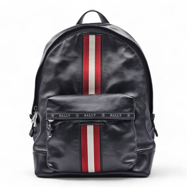 Bally Striped Harper Backpack - Leather - Black