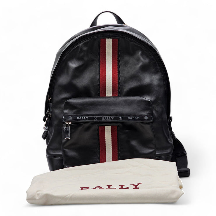 Bally Striped Harper Backpack - Leather - Black