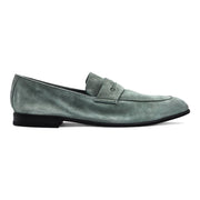 Zegna L'Asola Penny Loafers - Suede - Green 10US