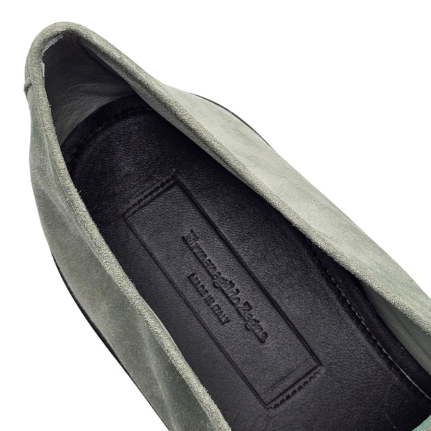 Zegna L'Asola Penny Loafers - Suede - Green 10US