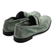 Zegna L'Asola Penny Loafers - Suede - Green 10US