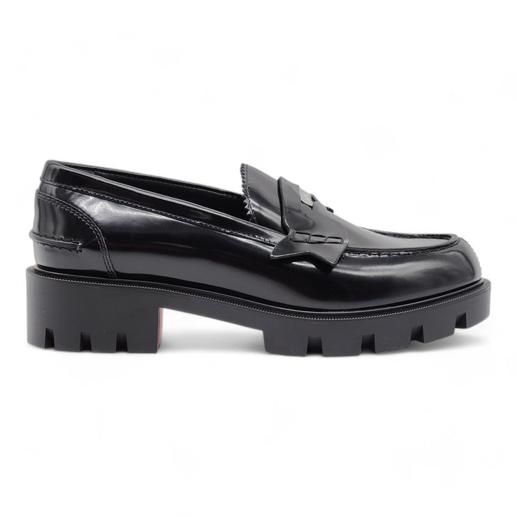 Christian Louboutin Penny Lug Loafers - Leather - Black - 38