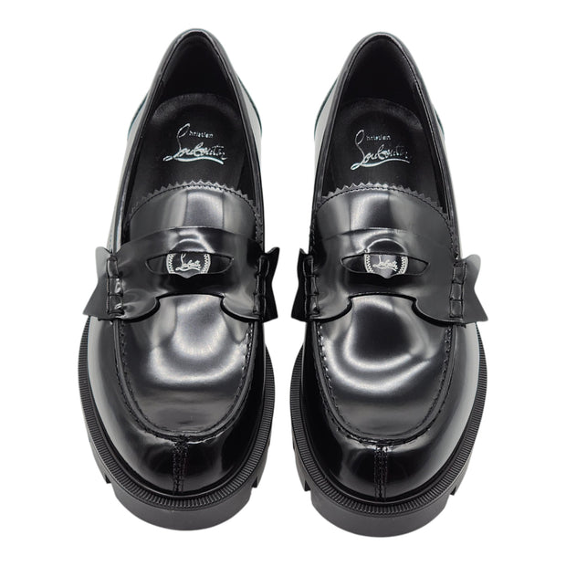 Christian Louboutin Penny Lug Loafers - Leather - Black - 38