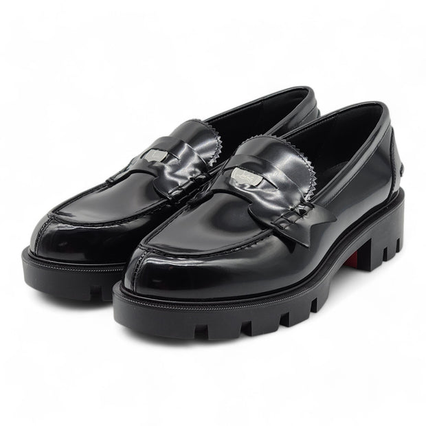 Christian Louboutin Penny Lug Loafers - Leather - Black - 38