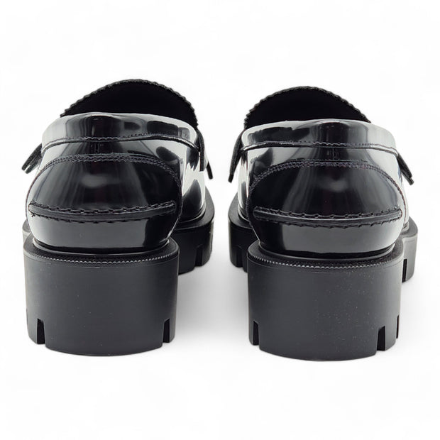 Christian Louboutin Penny Lug Loafers - Leather - Black - 38