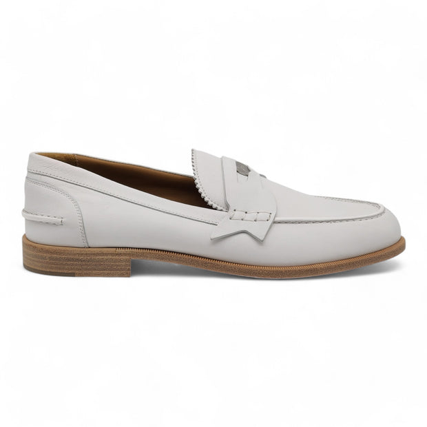 Christian Louboutin Penny Loafers - Leather - White - 42.5