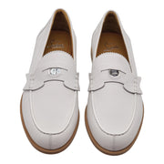 Christian Louboutin Penny Loafers - Leather - White - 42.5