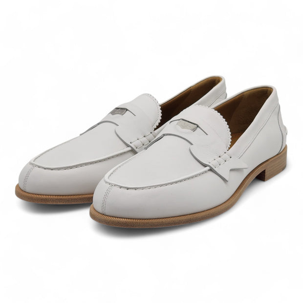 Christian Louboutin Penny Loafers - Leather - White - 42.5