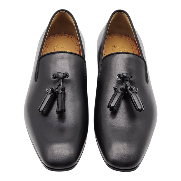 Christian Louboutin Dandelion Tassel Tuxedo Loafers - Leather - Black - 40