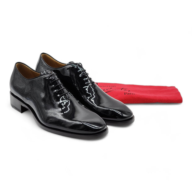 Christian Louboutin Corteo Derby Shoes - Patent Leather - Black - 45