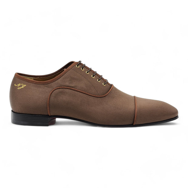 Christian Louboutin Greggo Oxford Shoes - Initials NJ - Satin - Brown - 44