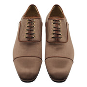 Christian Louboutin Greggo Oxford Shoes - Initials NJ - Satin - Brown - 44