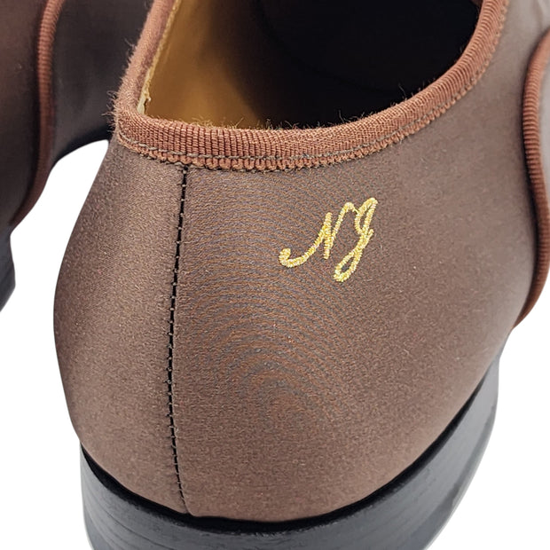 Christian Louboutin Greggo Oxford Shoes - Initials NJ - Satin - Brown - 44