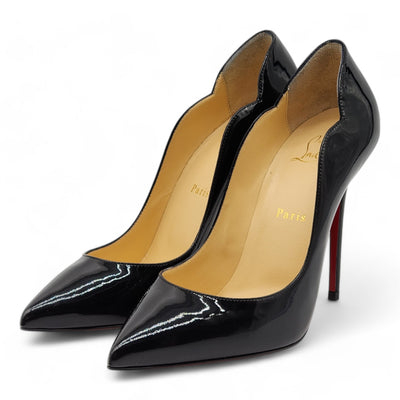 Christian Louboutin Hot Chick 100mm Pumps - Patent Leather - Black 39