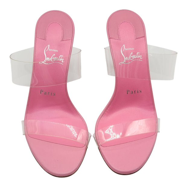 Christian Louboutin Just Nothing Sandals 85mm - PVC and Leather - Pink - 37