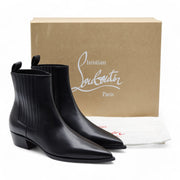 Christian Louboutin Cheliviss Low Boots - Calf Leather - Black - 38.5