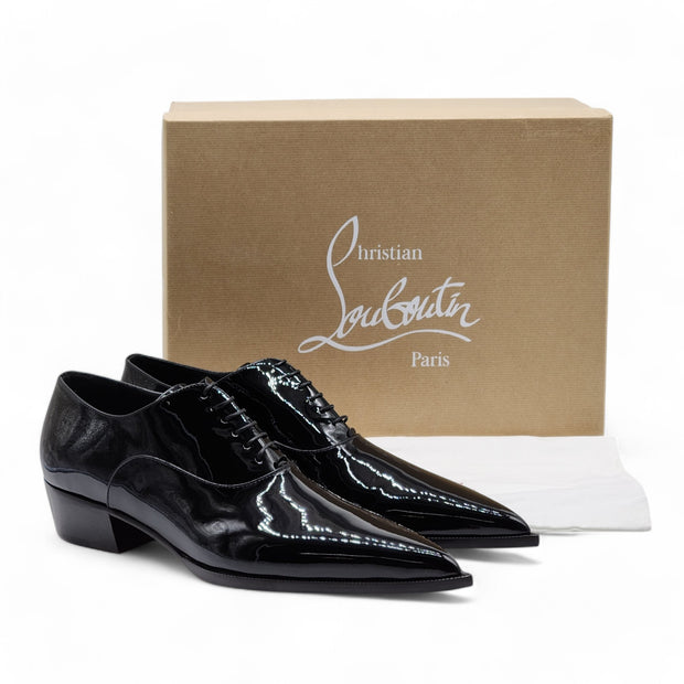 Christian Louboutin Eliviss Oxford Shoes - Patent Leather - Black - 45