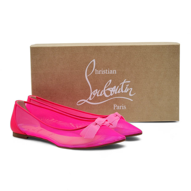 Christian Louboutin Follies Ballet Flats - Mesh - Pink - 37