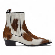 Christian Louboutin Cheliviss Low Boots - Hair-on Calf 'Meuh' - Brown and White - 40